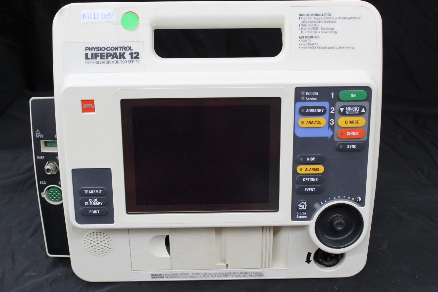 Physio Control Medtronic LifePak 12 Mag Medical Equipment